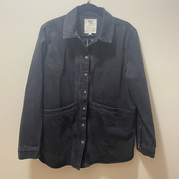 SOLD // Sézane NWT Will Jacket in Washed Black Size L - Picture 5 of 6
